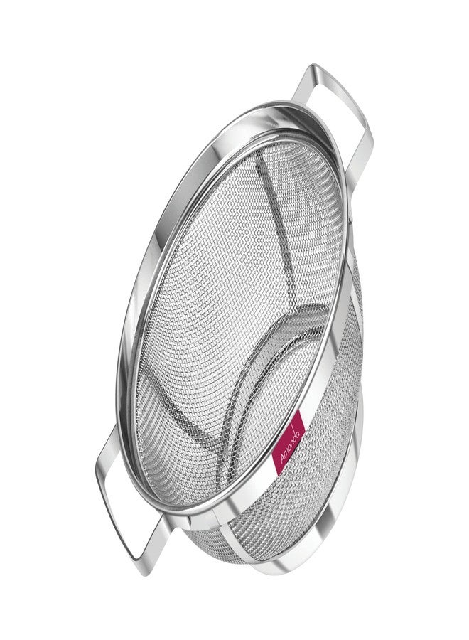 Amanda Stainless Steel Multipurpose Round Basket with Mesh | Size no 8 (21.5 cm Diameter) | Premium 304 Food Grade Stainless Steel (Size no 8 (21.5 cm Diameter)) - Image 4